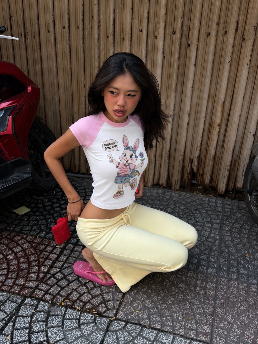 Drea Bloom Bunny Baby Tee